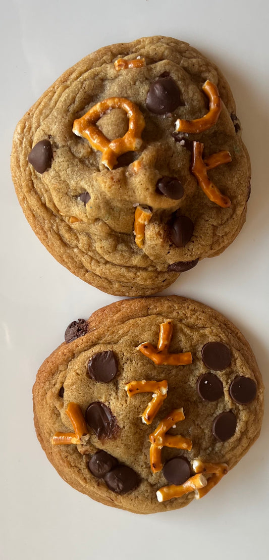 Dark Choc Pretzel Cookie